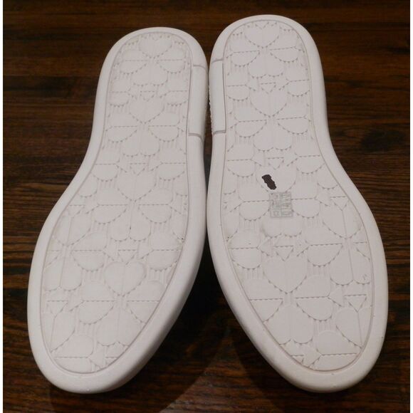 Kate Spade White Gold Lift Sneakers Shoes Women's Size 9B New - Picture 8 of 8